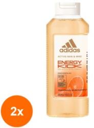 Adidas Set 2 x Gel de Dus Adidas, Energy Kick, Femei, 400 ml