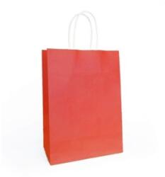 Bisbags Pungi din Hartie cu Manere, Rosii, Interior Alb, 25 x 14 x 30 cm, 100 Bucati (BBG-PK502)