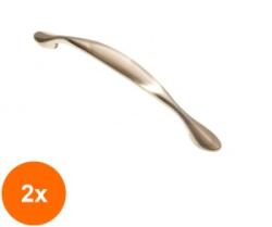 Ideal Feroluc Set 2 x Maner Model Camaio, 128 mm, Finisaj Inox (EDI-2xIFR-87973)