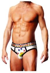 Prowler rövidnadrág, fehér, logós derékpánttal, Progress Pride zászló színei, férfi szett, XS INTL (eroplace_4890808273685)