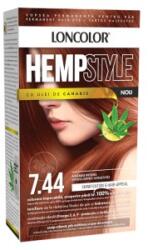 LONCOLOR Vopsea de Par Permanenta Loncolor Hempstyle cu Ulei de Canabis, 7.44 Aramiu Intens, 100 ml