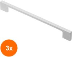 Ideal Feroluc Set 3 x Maner Model B0014, 128 mm, Finisaj Alb Mat (EDI-3xIFR-18330)