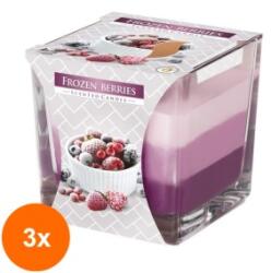 LCA Set 3 x Lumanare Parfumata in Pahar in Trei Culori Fructe, 32 Ore (GIL-3xLCA-SNK80-314)