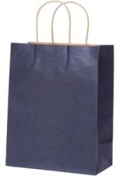 Bisbags Pungi Natur Colorate Albastru Inchis, 20 x 9 x 25 cm, 100 Bucati (BBG-PK628)