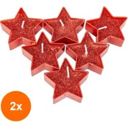 Z-tools Set 2 x 25 Lumanari Decorative, Forma Steluta, Rosu (LIZ-2xZLN-ZTS8032)