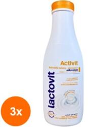 Lactovit Set 3 x Gel Dus Lactovit Dus Activit, Protectiv, 600 ml