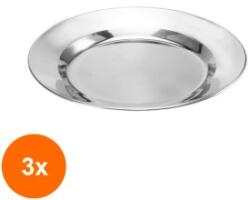Grunberg Set 3 x Farfurie Intinsa din Inox, 26 cm, Grunberg (GUJ-3xIFM26)