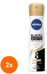 Nivea Set 2 x Deodorant Spray Invisible Black & White Silky Smooth Nivea Deo 150ml