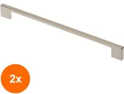 Ideal Feroluc Set 2 x Maner Model B0014/W1203, 96 mm, Finisaj Inox (EDI-2xIFR-15889)