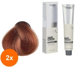 Maxima Set 2 x Vopsea Profesionala de Par Maxima, 7.44 Blond Aramiu Intens, 100 ml