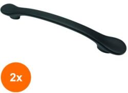 Ideal Feroluc Set 2 x Maner Model Uriel, 224 mm, Finisaj Negru Mat (EDI-2xIFR-18500)