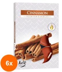 LCA Set 6 x 6 Lumanari Pastila, Scortisoara, 4 Ore (GIL-6xLCA-P15-65)