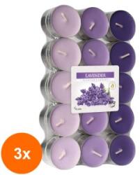 LCA Set 3 x 30 Lumanari Pastila, 4 Ore, Lavanda, (GIL-3xLCA-P30-79)
