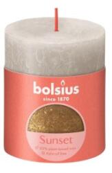 Bolsius Lumanare Stalp Bolsius, 2 Culori, Gri / Auriu, 80 x 68 mm (LCA-STR-80/68-121-SUN-SAG+GOL)