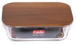 Caldo Caserola din Sticla Termorezistenta, Capac din Lemn Acacia, Capacitate 2700 ml, Caldo (AWG2700RC)
