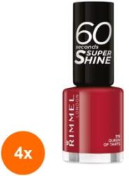 Rimmel Set 4 x Lac de Unghii Rimmel London 60 Seconds Shine, 315, 8 ml (ROC-4xMAG1008812TS)