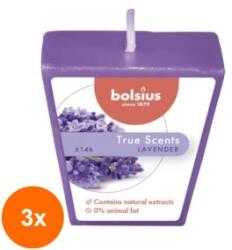 LCA Set 3 x Lumanare Parfumata Piramida, Lavanda, 14 Ore (GIL-3xLCA-TRU-LPPI-77-LAV-TS)