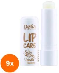 Delia Cosmetics Set 9 x Balsam de Buze Delia, cu Vanilie, 4.9 g (ROC-9xDEM000775)