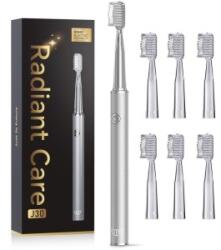 JTF Periuta de Dinti Electrica JTF J30, Argintie, Inclus 6 Capete Rezerva, Cablu Reincarcare (SMT-1661)
