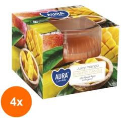 BISPOL Set 4 x Lumanare Parfumata, Bispol, Suc de Mango (GIL-4xLCA-SN69-366)