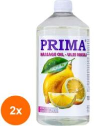 Prima Set 2 x Ulei de Masaj pentru Corp, Prima, cu Lamaie, 1 l
