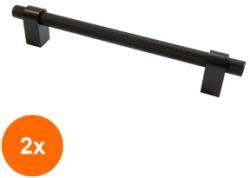Ideal Feroluc Set 2 x Maner Model Kaira, 160 mm, Finisaj Negru Mat (EDI-2xIFR-18178)