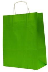 Bisbags Pungi din Hartie cu Manere, Verde Deschis, Interior Alb, 16 x 9 x 21 cm, 100 Bucati (BBG-PK557)