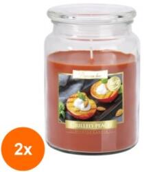 LCA Set 2 x Lumanare Parfumata in Borcan cu Capac Grilled Peach, 100 Ore (GIL-2xLCA-SND99-331)