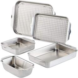 Hestan Culinary Ovális sütőtál OVENBOND, 7 db szett, ezüst, rozsdamentes acél, Hestan (HEST50421)