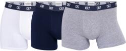 CR7 CR7, Boxeralsó logós derékpánttal - 3 pár, Szürke, Fehér, Sötétkék, 2XL (80378100492701_2XL)