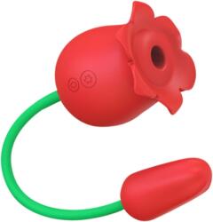 SESSO Vibrator Dual Stim Flower Rosu Vibrator