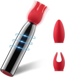 SESSO Vibrator Triple Cap Pen Negru/Rosu Vibrator