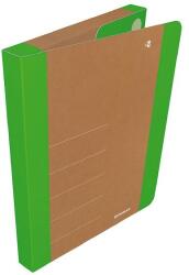DONAU Füzetbox DONAU Life A/4 3 cm karton tépőzárral neon zöld-barna