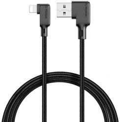 Mcdodo CA-7511 USB-A apa - Lightning apa 90° 2.0 Adat és töltő kábel - Fekete (1.8m) (CA-7511) (CA-7511)
