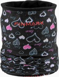 Finmark Multifunctional scarf with fleece черно, бяло, розово uni (fsw-423)