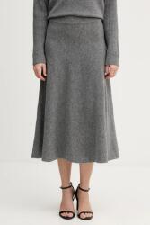 United Colors of Benetton szoknya gyapjúkeverékből - szürke XS