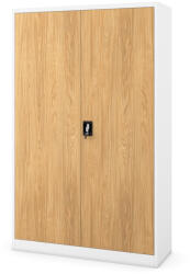 JAN NOWAK JAN II fém iratszekrény 1150x1850x400, Fehér - Arany tölgy