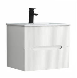 Leziter Trent 60 dulap de baie inferior cu chiuvetă ceramică 2 sertare, alb (TRENT60AFE)