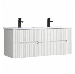 Leziter Trent 120 dulap de baie inferior cu chiuvetă ceramică 4 sertare, alb (TRENT120AFE)