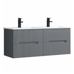 Leziter Trent 120 dulap de baie inferior cu chiuvetă ceramică 4 sertare, gri antracit (TRENT120AANTSZ)