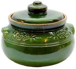 BestCook Római tál 6 literes kerek mázas agyag kerek Zöld dekor 6960234292 (6960234292)