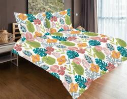 Matex Szatén ágyneműhuzat, 160×200cm, fehér, levelek, pamut (Pościel 100% satyna bawełniana)