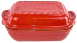 BestCook Római tál 4 literes 37*24*14 cm szögletes mázas agyag piros 6960234298 (6960234298)