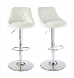 Timeless Tools 2 db háttámlás bárszék, fehér, állítható magasság (5999566956317)