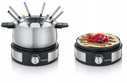 Severin FO 2471 Fondue kombinált palacsintasütő, 1500W, rozsdamentes acél (0622)