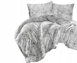 Darymex Szatén ágyneműhuzat, 160×200cm, fehér bézs virágok, 100% pamut (dd)
