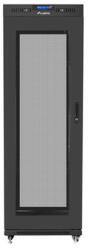 Lanberg 19" szabadon álló rack szekrény 37U/600X800 perforált ajtó, lapraszerelt, LCD kijelző, fekete V2 (FF01-6837-23BL) - bbmarket