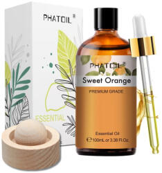 Phatoil Prémium Esszenciális Illóolaj Ajándék fa illatosítóval 100ml - Édes Narancs (100mlSweetO)