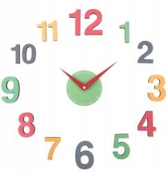 Karlsson Nagy Színes Felragasztható Jól Olvasható Falióra Karlsson KA6003MC 60 cm (KA6003MC)