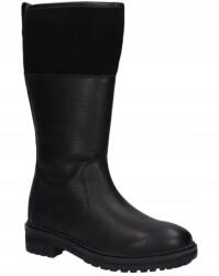 Kickers Fekete Bőr Női Bakancs, Size 38, bőr, textil bélés (828010)